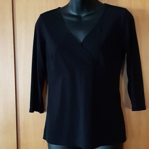 New York & Company Stretch Black Top  Size S - Picture 2 of 14